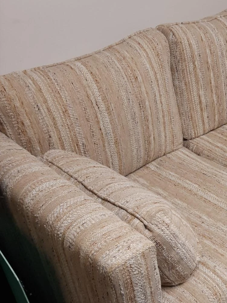 Beige Striped Sofa thumbnail