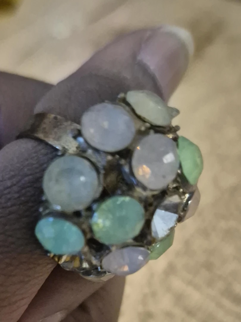 Vintage Gemstone Cluster Ring