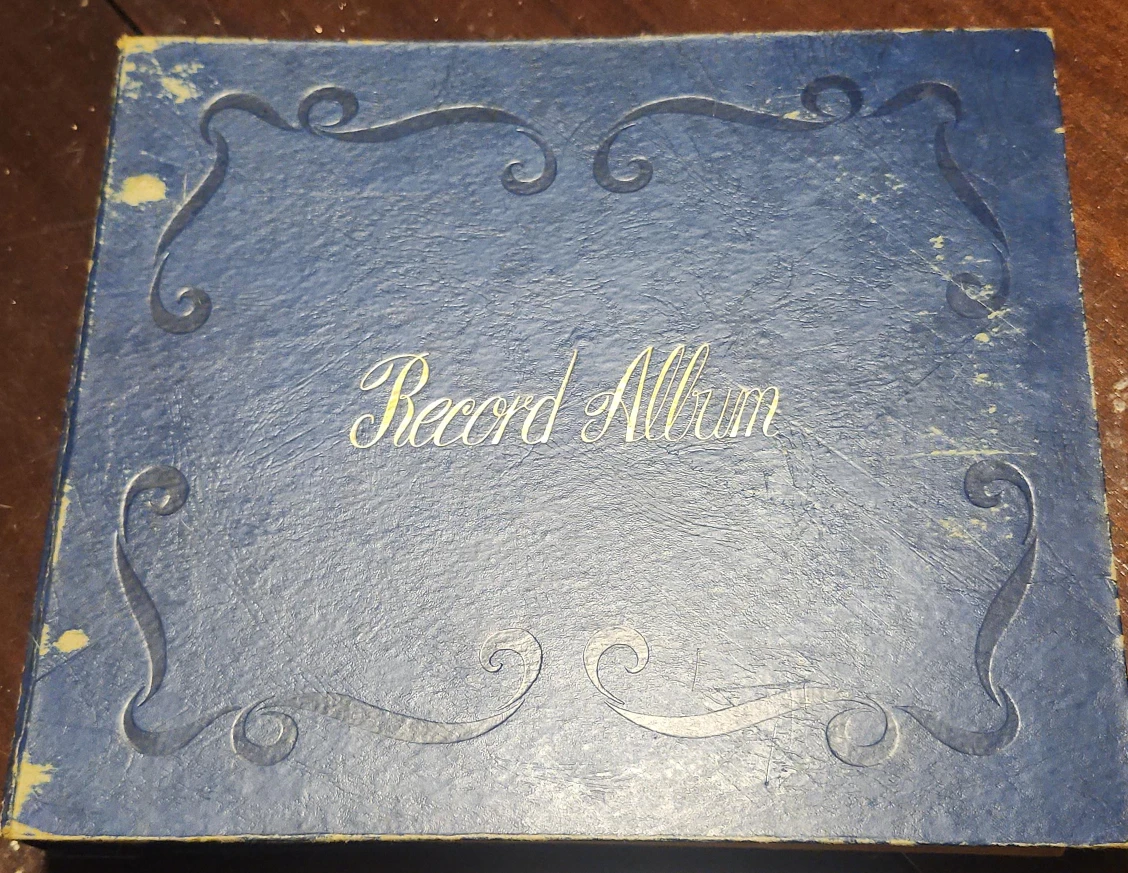 Vintage Record Album with records