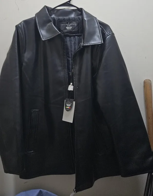 EA Collection Black Leather Jacket