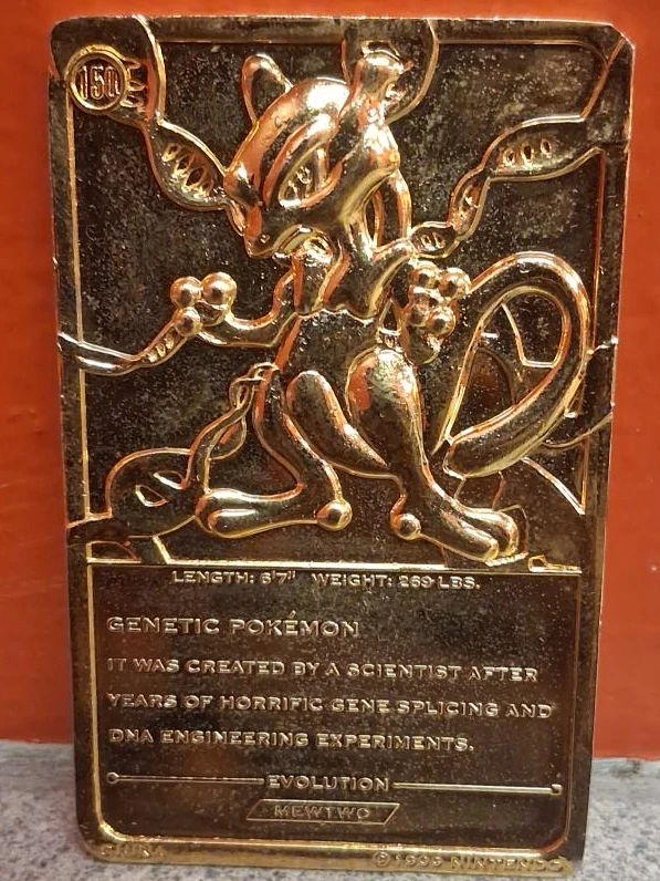 Mewtwo Gold Plated Pokemon Card