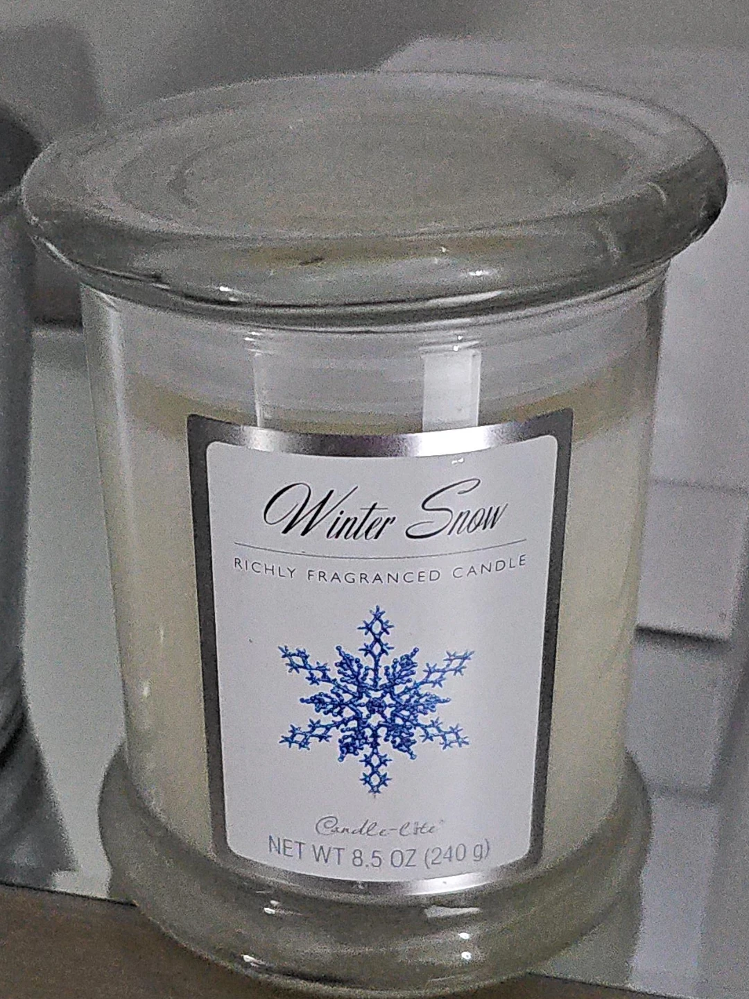 Set of 2 Candle-lite Winter Snow Candle