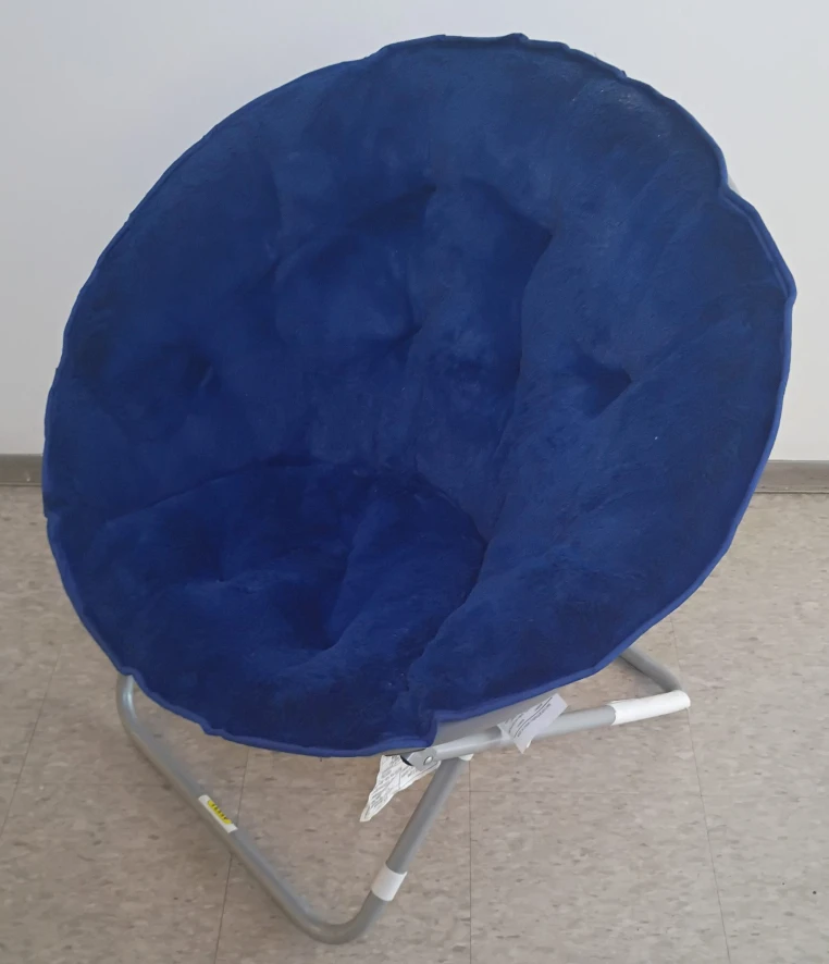 Blue Folding Moon Chair