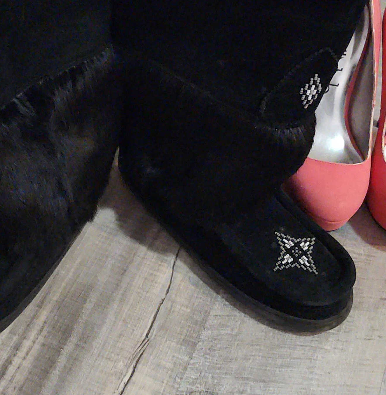 Black Suede Boots moccasins