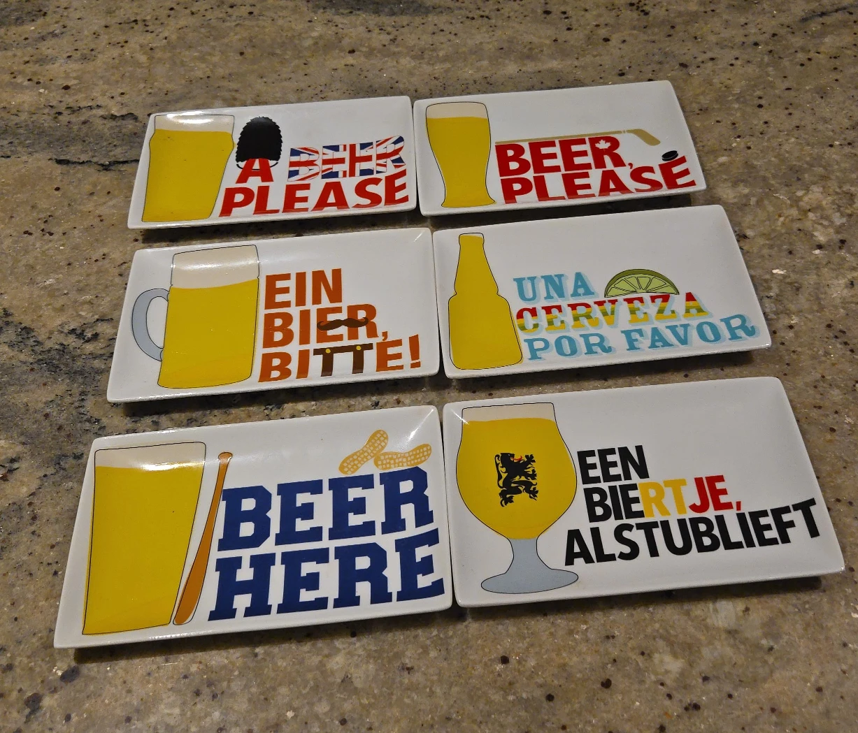 Set of 6 Beer-Themed Serving Trays thumbnail