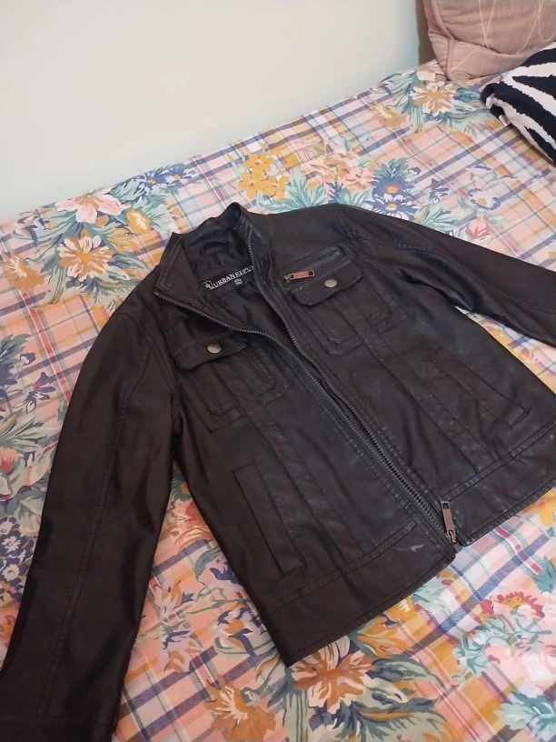 Urban Republic Brown Leather Jacket - Size 10/12 image indicator(2)