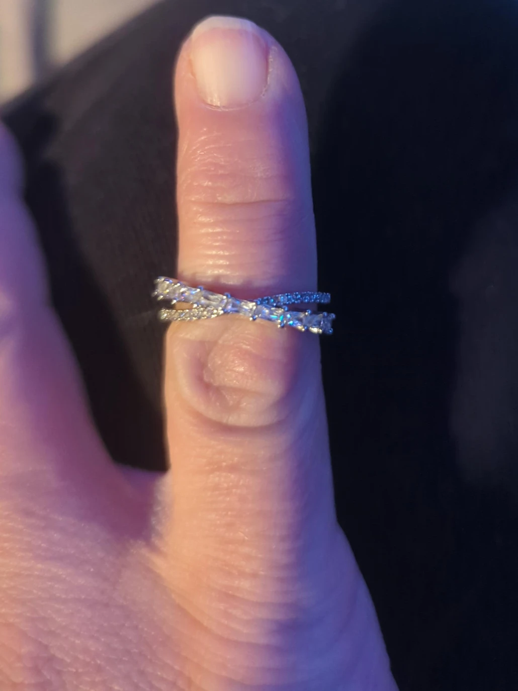 Silver Criss Cross Ring