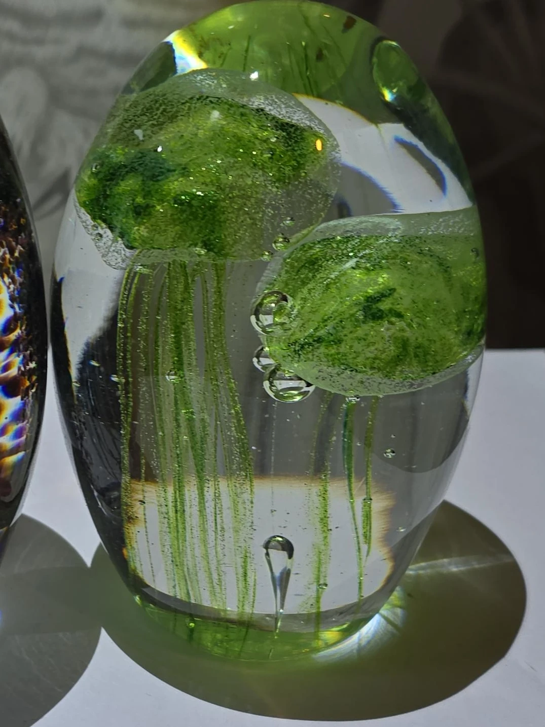Glass Jellyfish Paperweights
