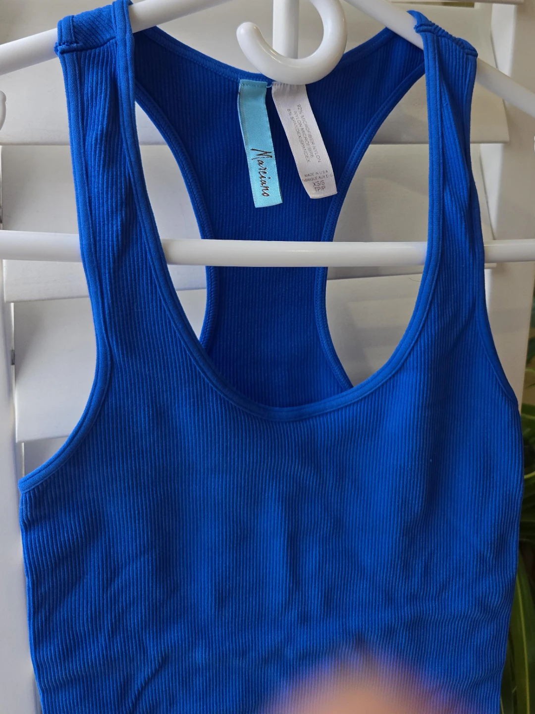 Marciano Blue Ribbed Tank Top - Size S