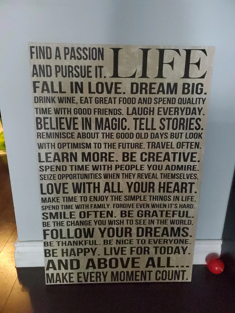 Inspirational Life Quote Wall Art