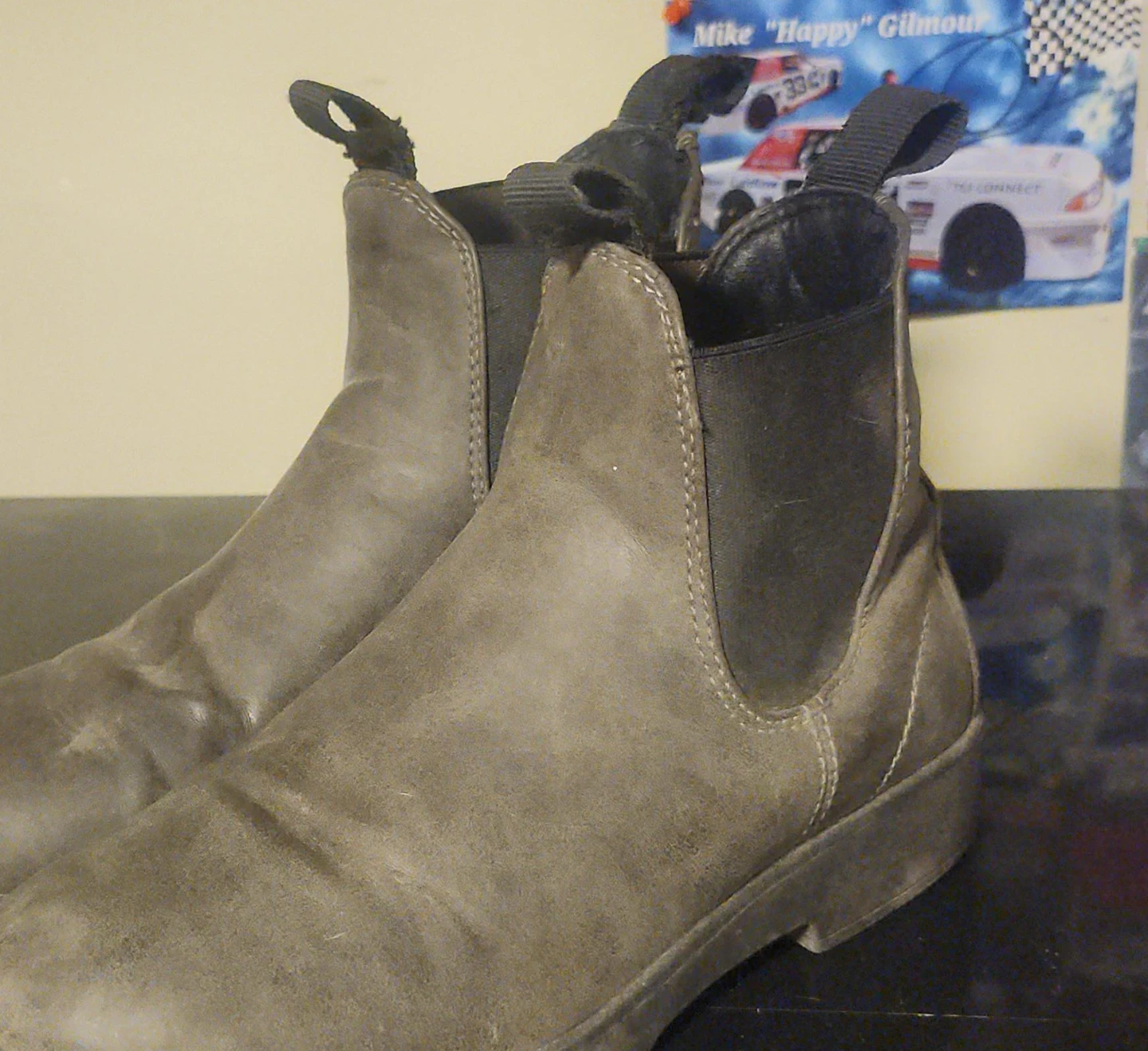 Lady Comfort Grey Chelsea Boots - Size 7