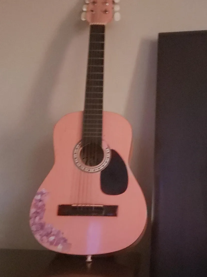 Pink Acoustic Guitar
