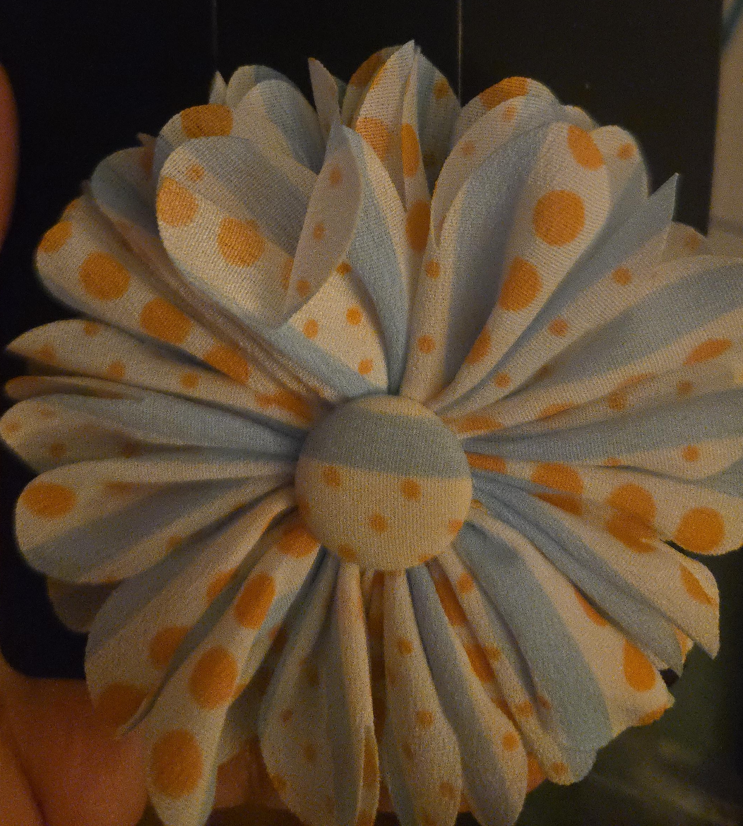 Polka Dot Flower Clip