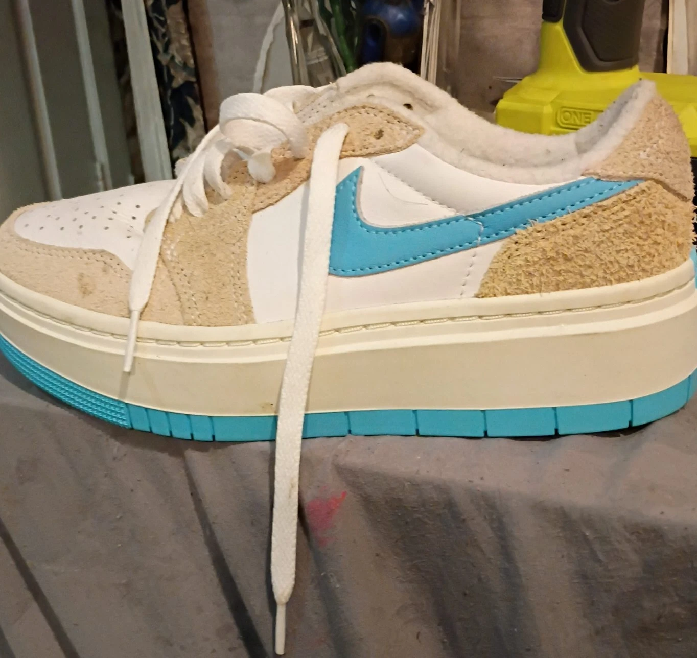 Nike Platform Sneakers - White & Blue