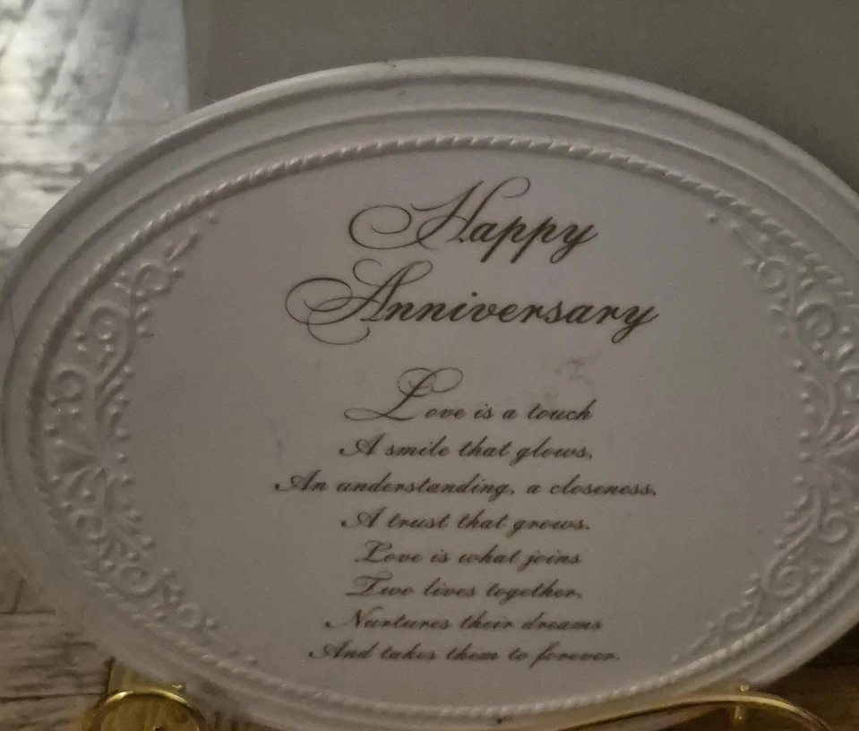Happy Anniversary Decorative Plate