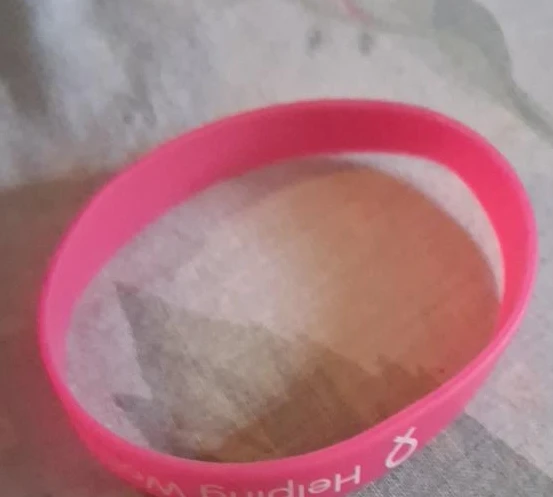 Pink Rubber Bracelet - Helping Women