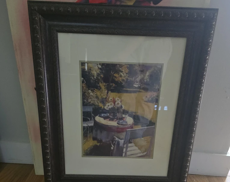 Framed Floral Tabletop Print