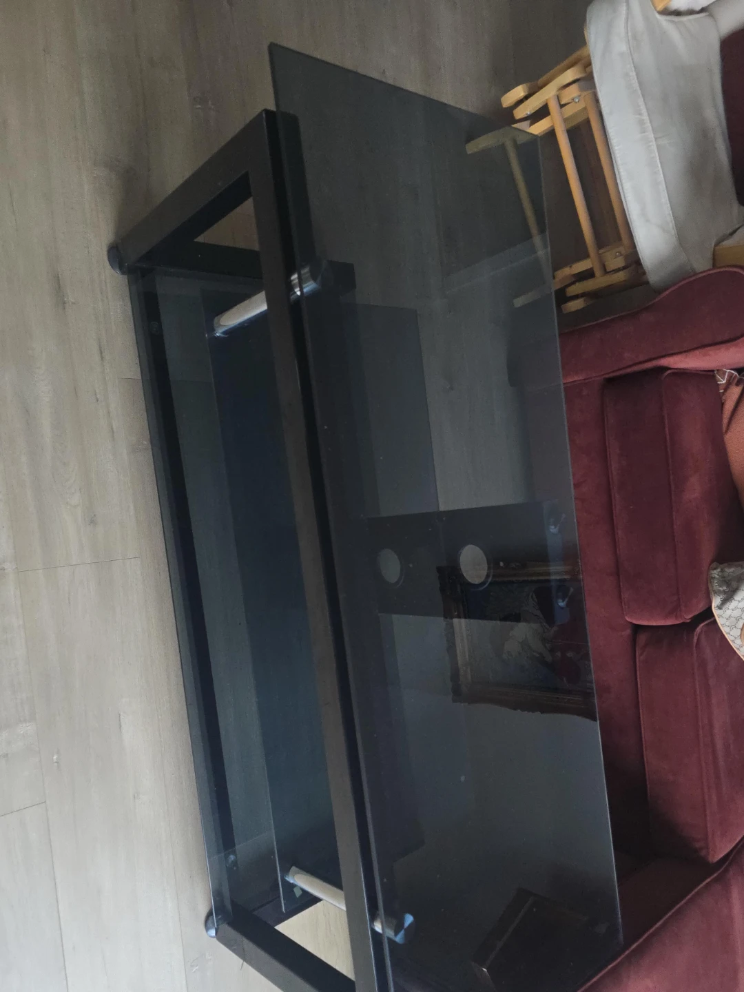 Black Glass Top Coffee Table