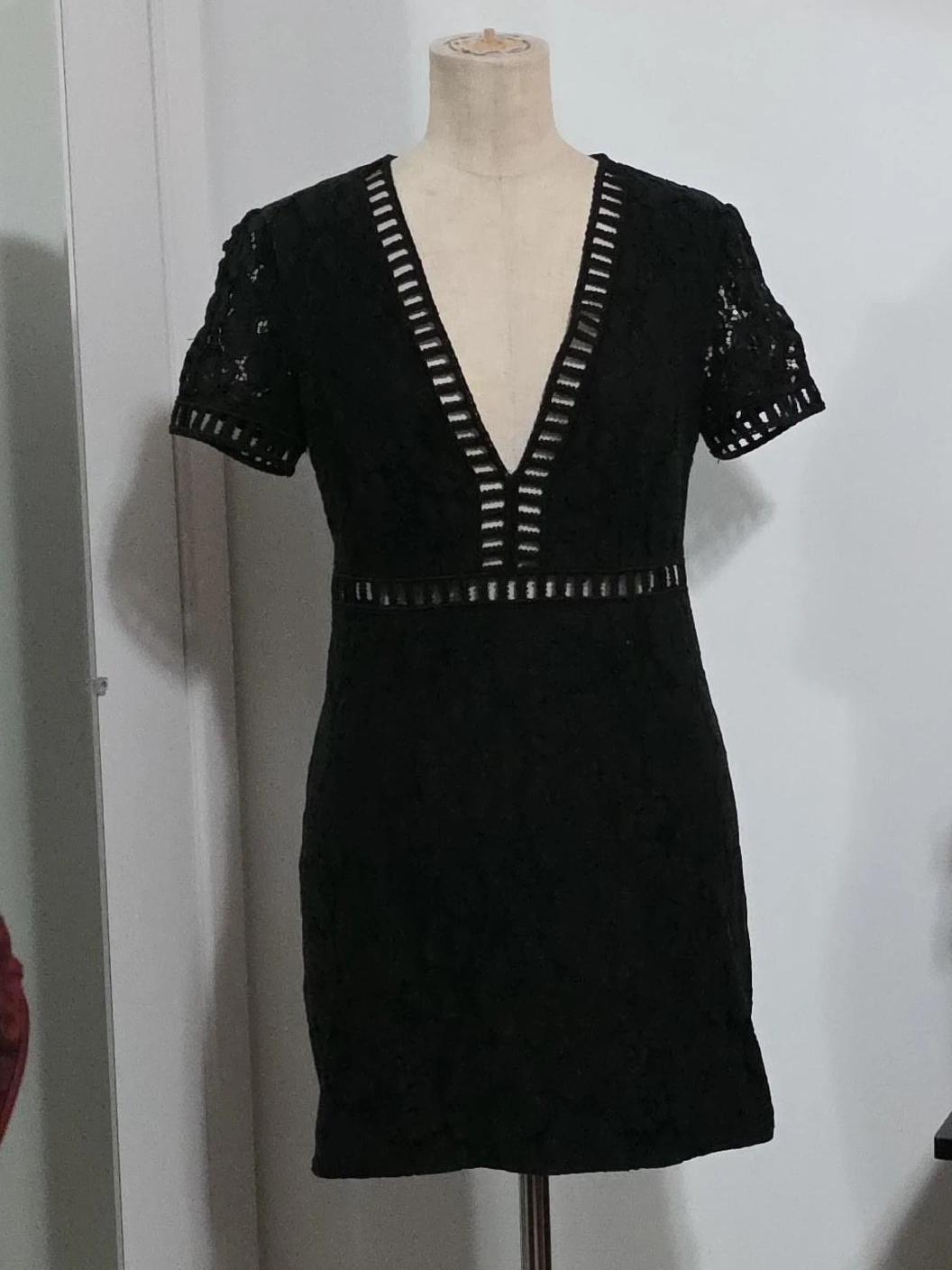 Lace Mini Dress - Black