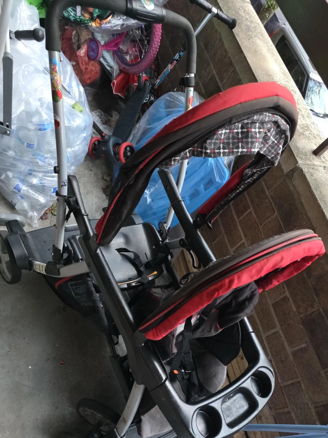 Double Stroller - Red and Black