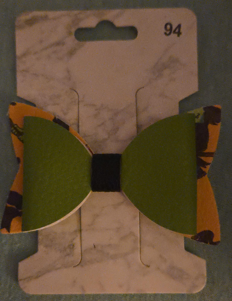 Green & Orange Hair Bow - New