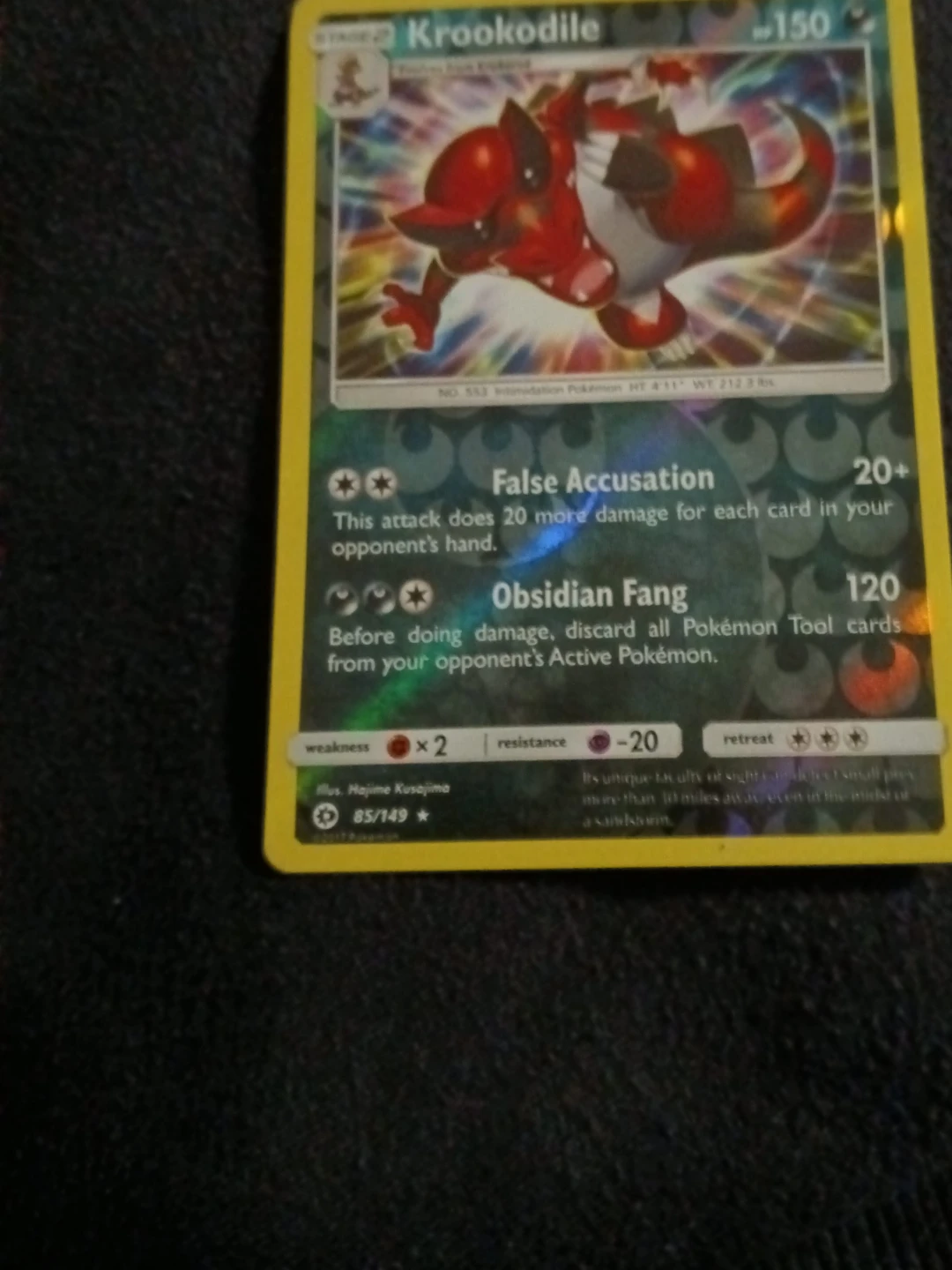 Krookodile Pokemon Card - 85/149