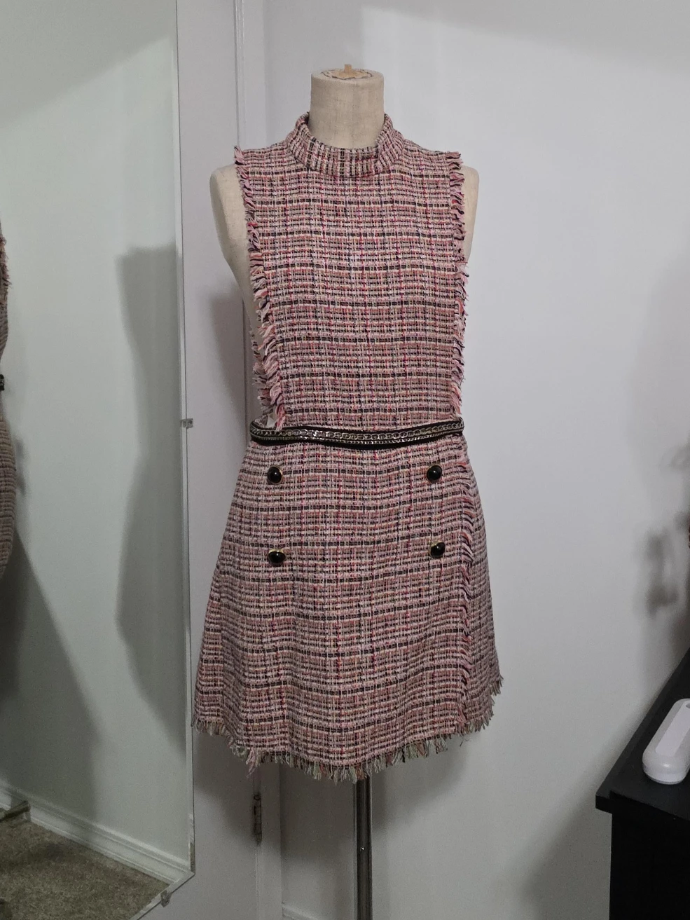 Zara Basic Tweed  Skort Jumper - Size M