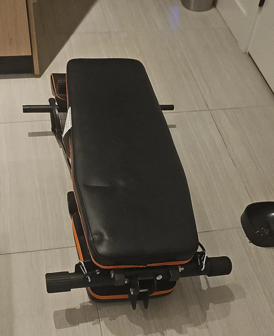 Adjustable Weight Bench - Black & Orange