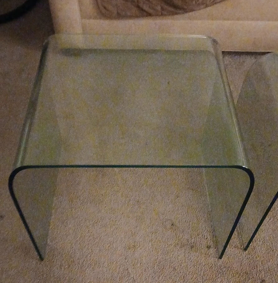 Glass side table