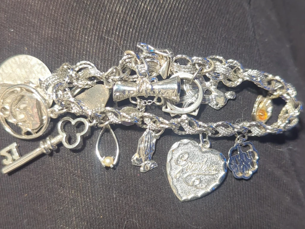 Vintage Silver Charm Bracelet