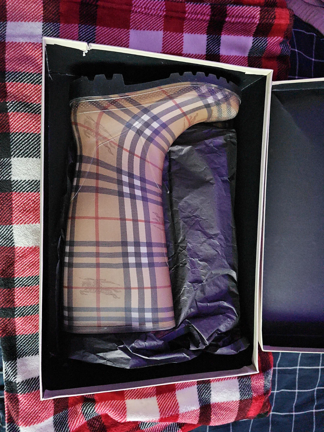 Burberry Classic Check Rain Boots - Size 39
