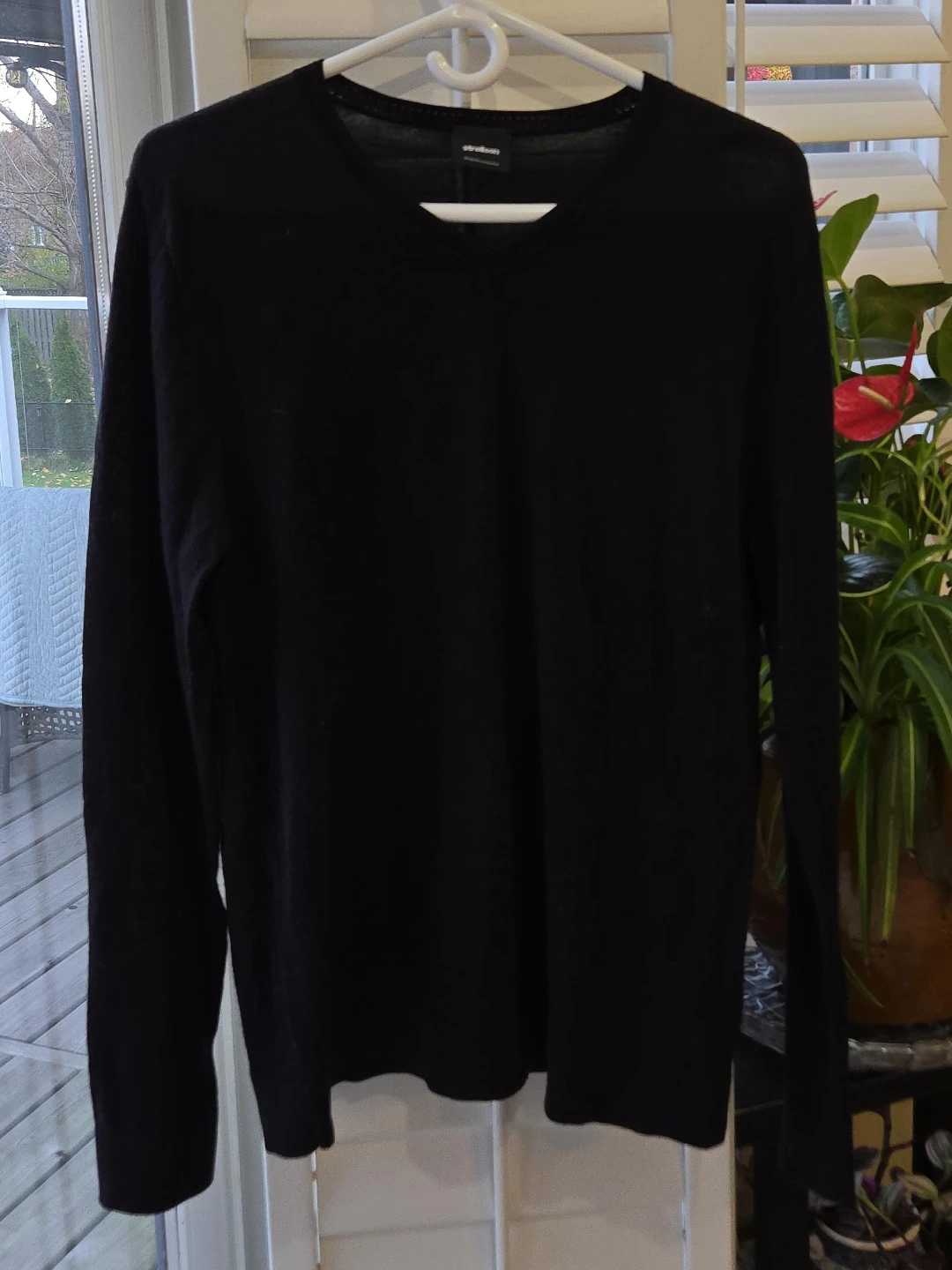 Strellson Black Long Sleeve V-Neck Shirt