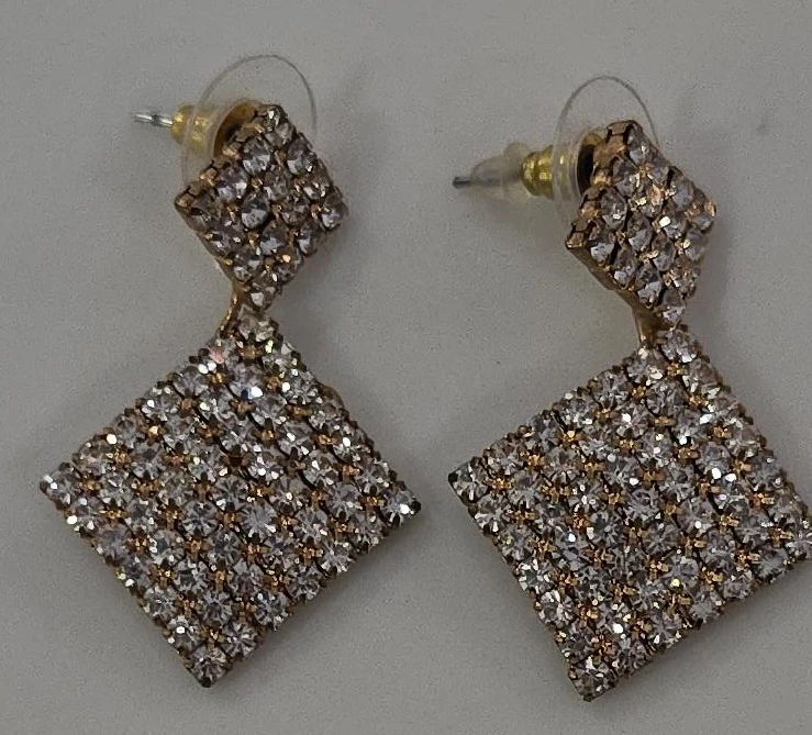 Rhinestone Drop Earrings image indicator(1)