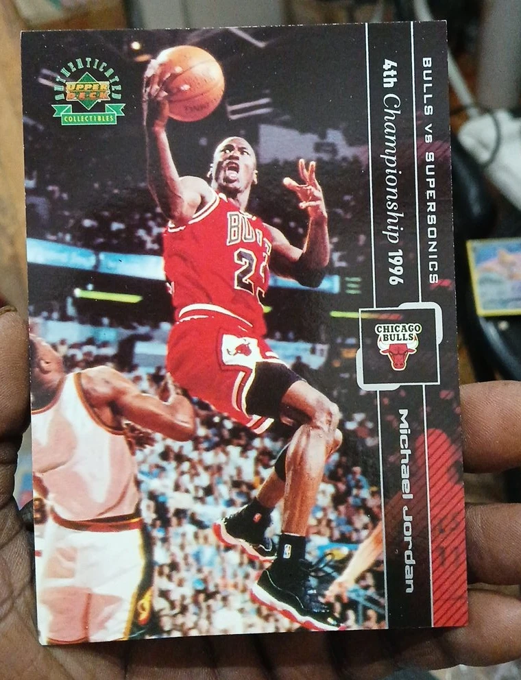 Michael Jordan Bulls vs Supersonics 1996 Card thumbnail