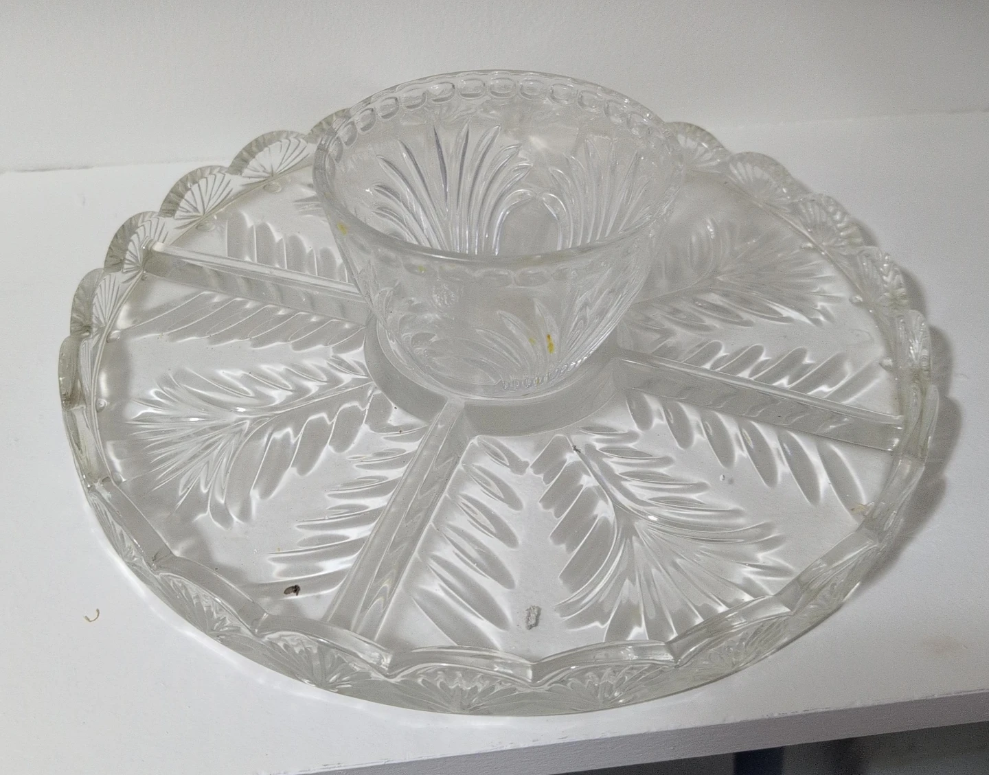 Crystal Chip and Dip Serving Platter thumbnail