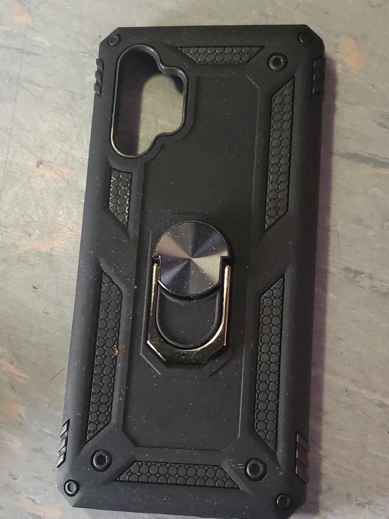 Black Phone Case with Ring Stand