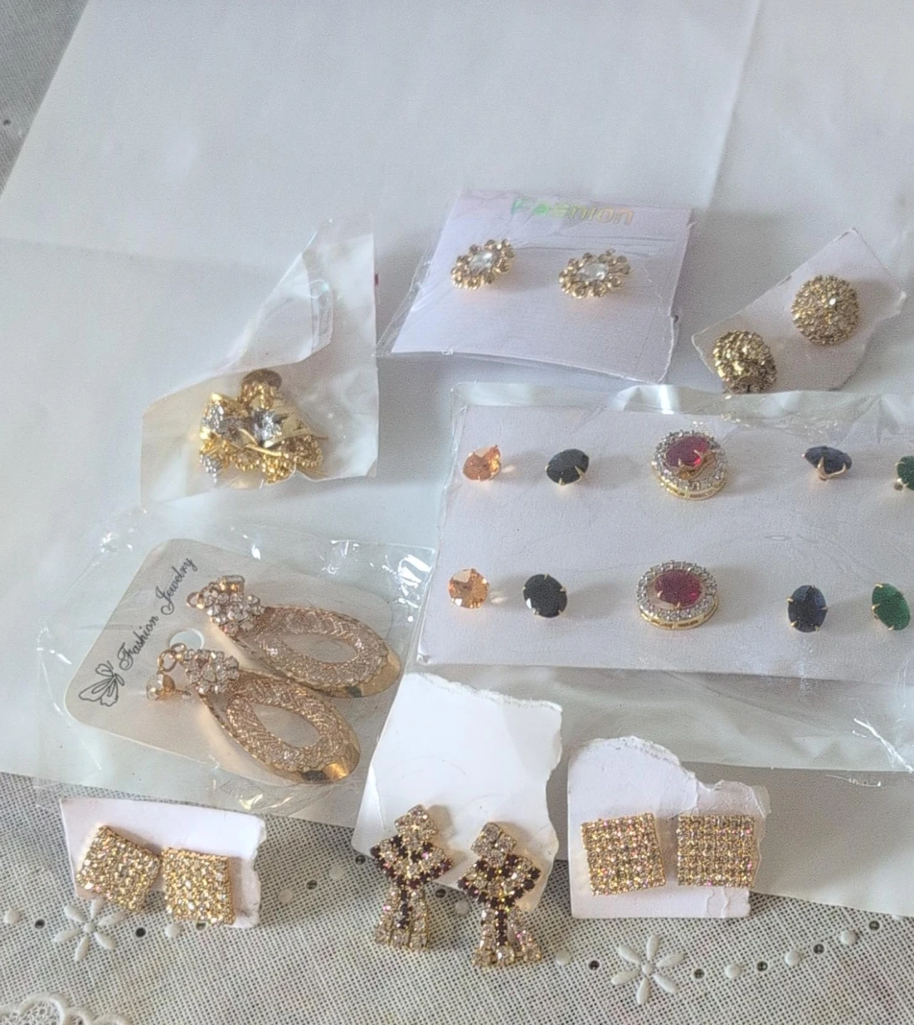 Assorted Fashion Earrings - Gold Tones thumbnail