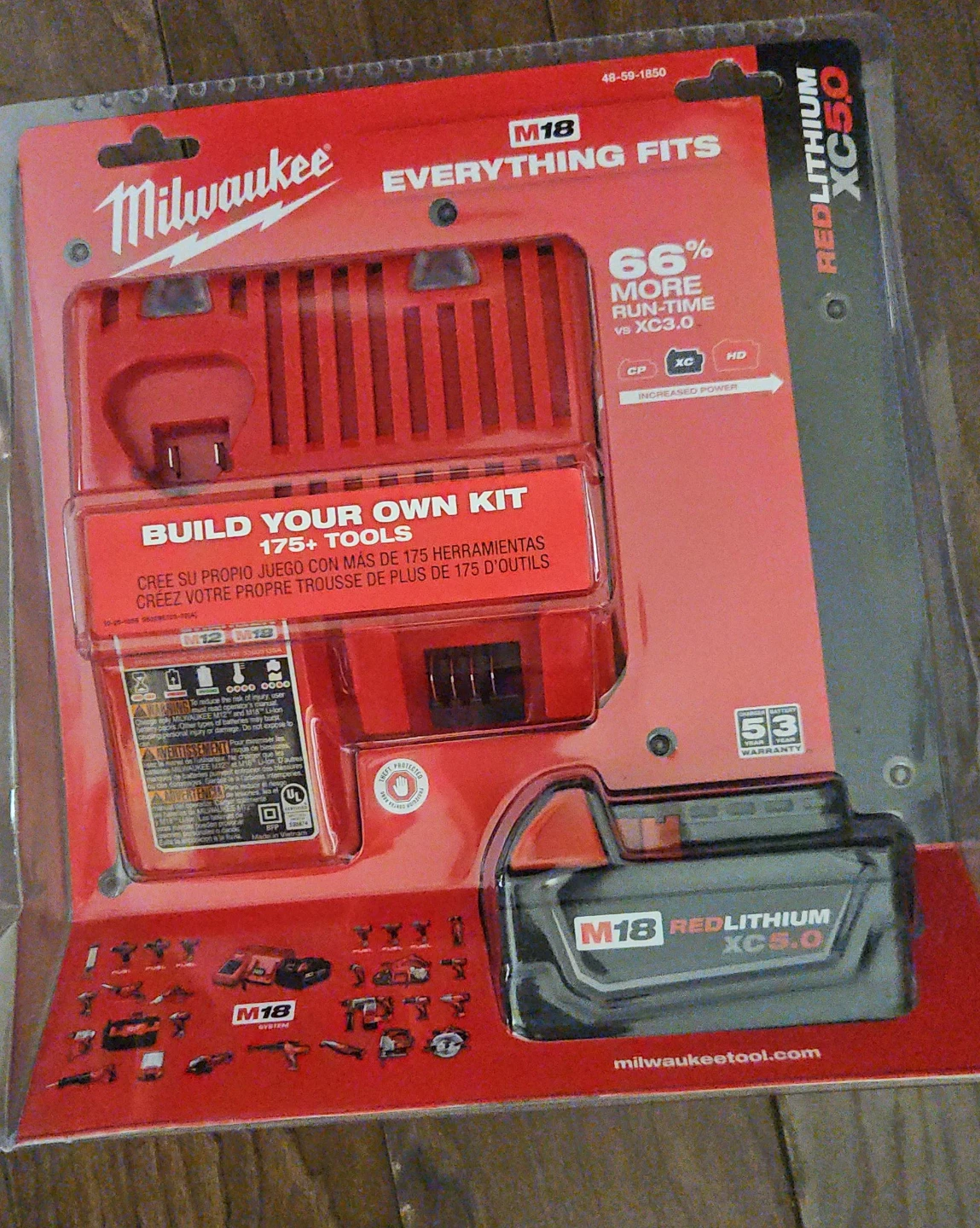 Milwaukee M18 RedLithium XC5.0 Battery & Charger