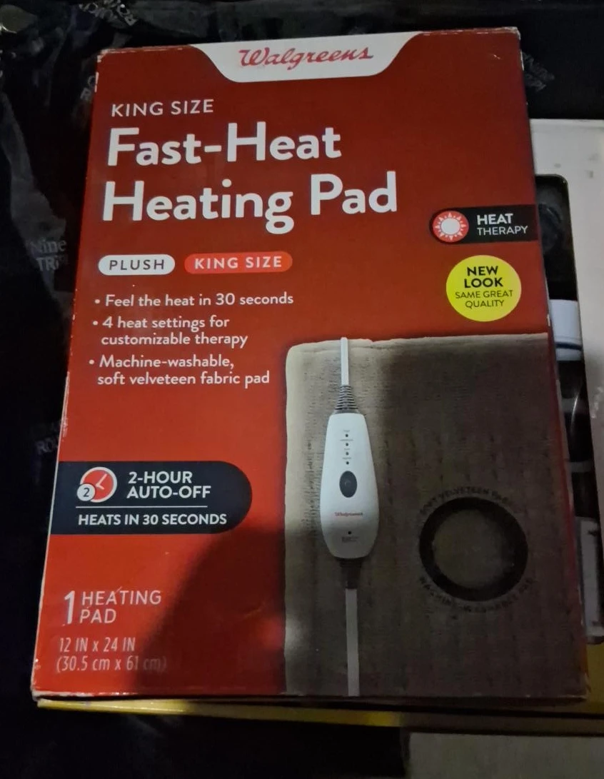 Walgreens King Size Fast-Heat Heating Pad - 12x24 in