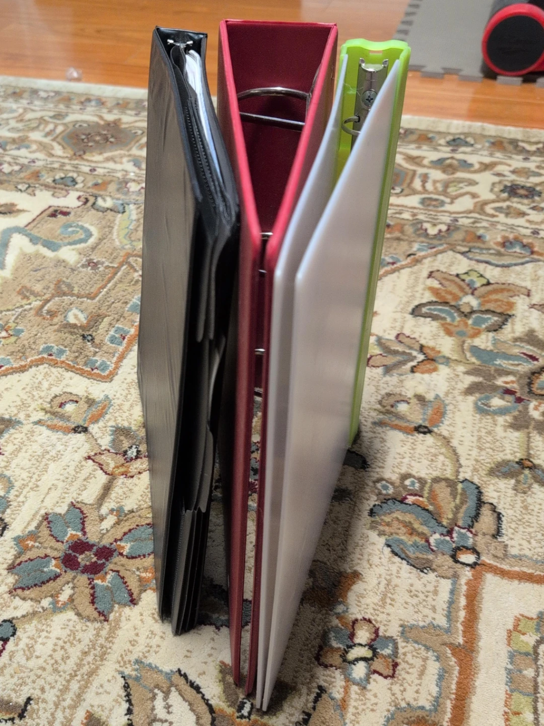 Three Ring Binders - Black, Red, Green thumbnail