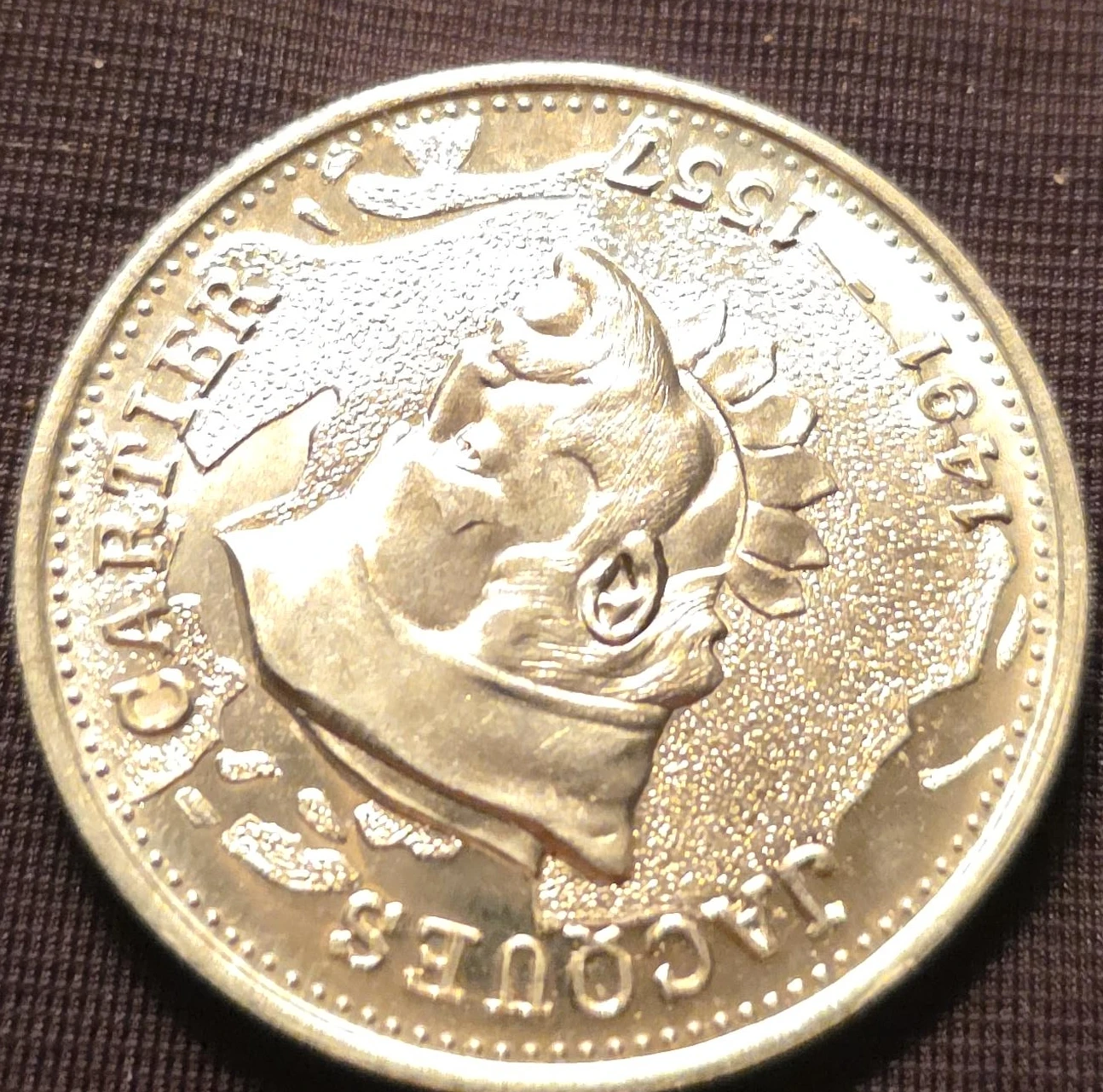 Jacques Cartier 1491-1557 commemorative coin