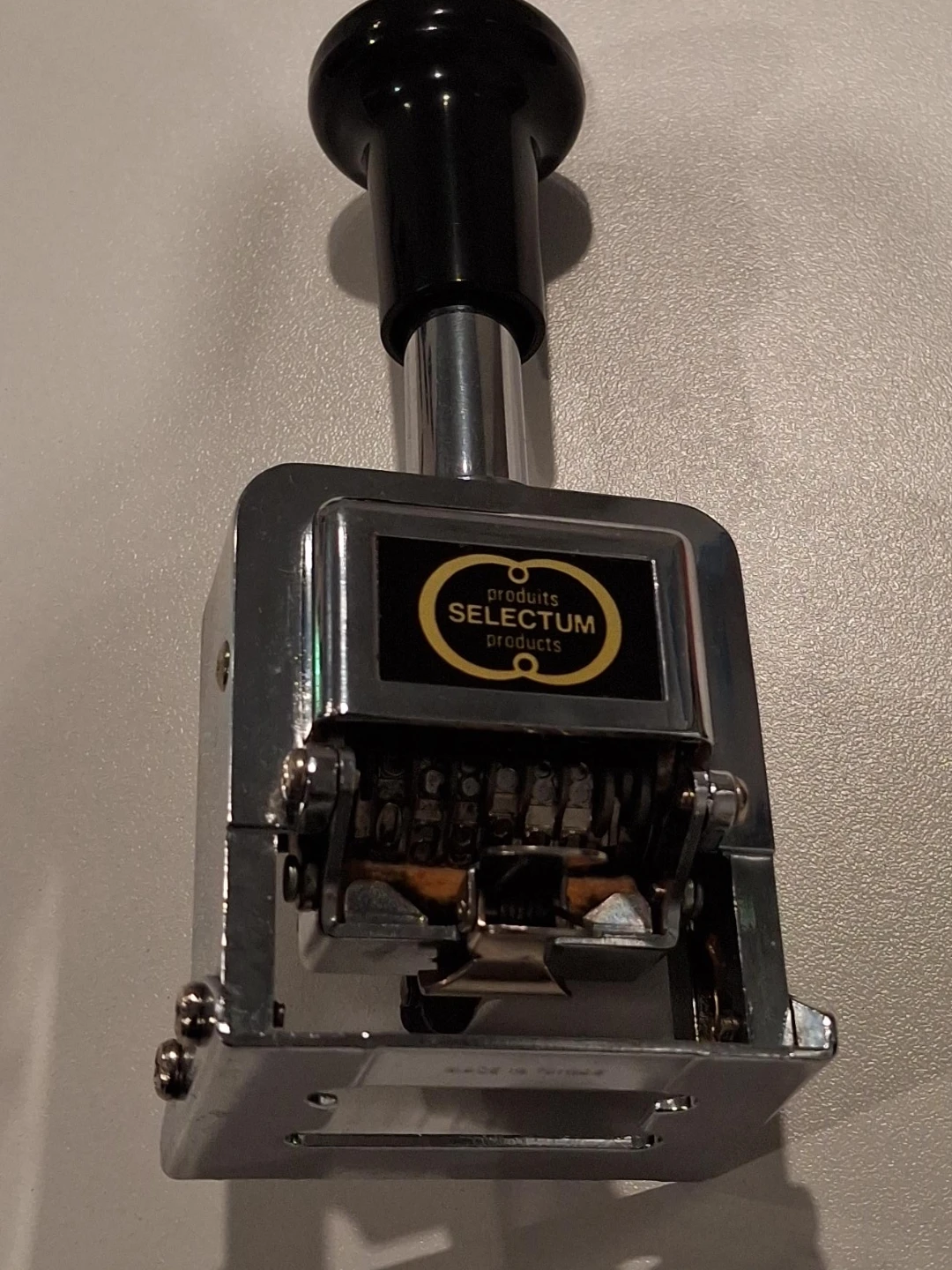 Vintage Selectum Mechanical Numeric Stamp