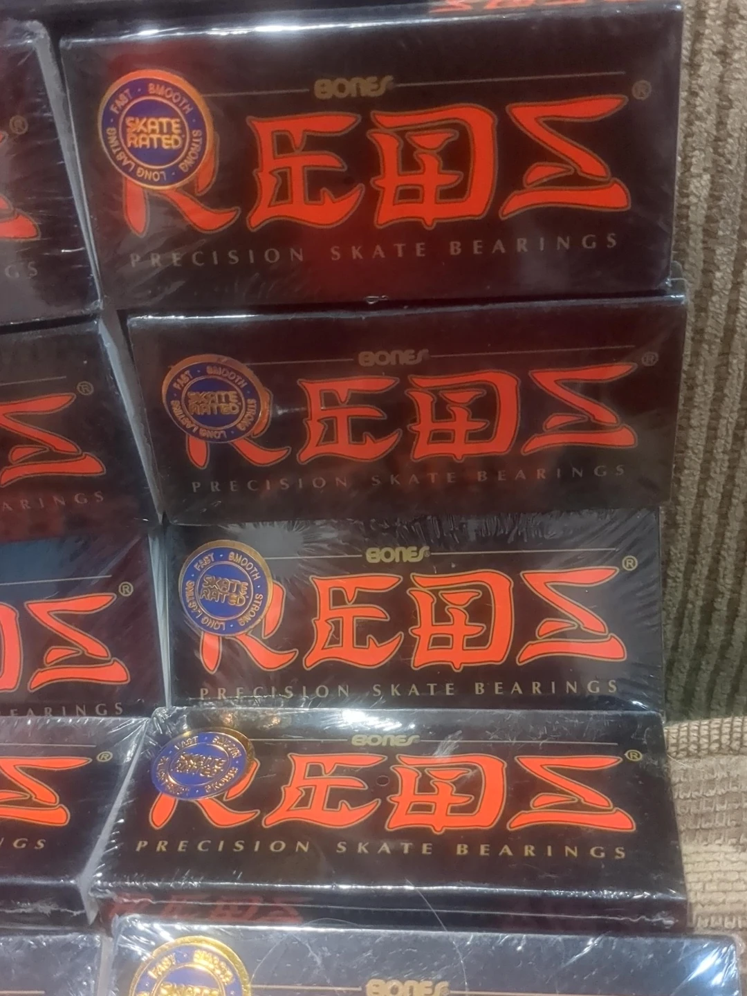 5 packs of New Bones REDS Precision Skate Bearings thumbnail