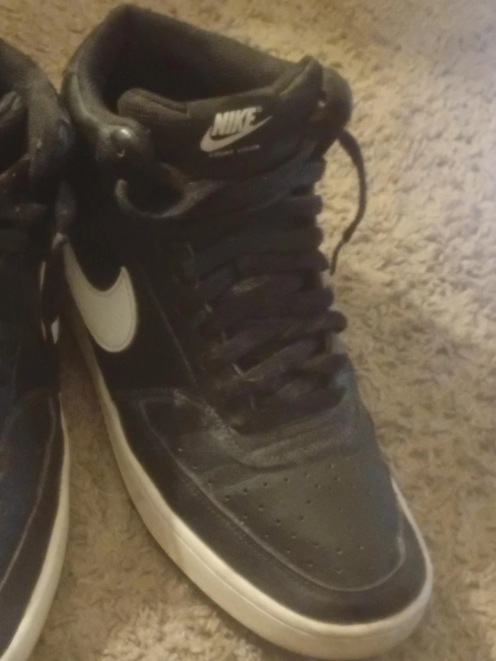 Nike Court Vision Mid Men's High-Top Sneakers Black White