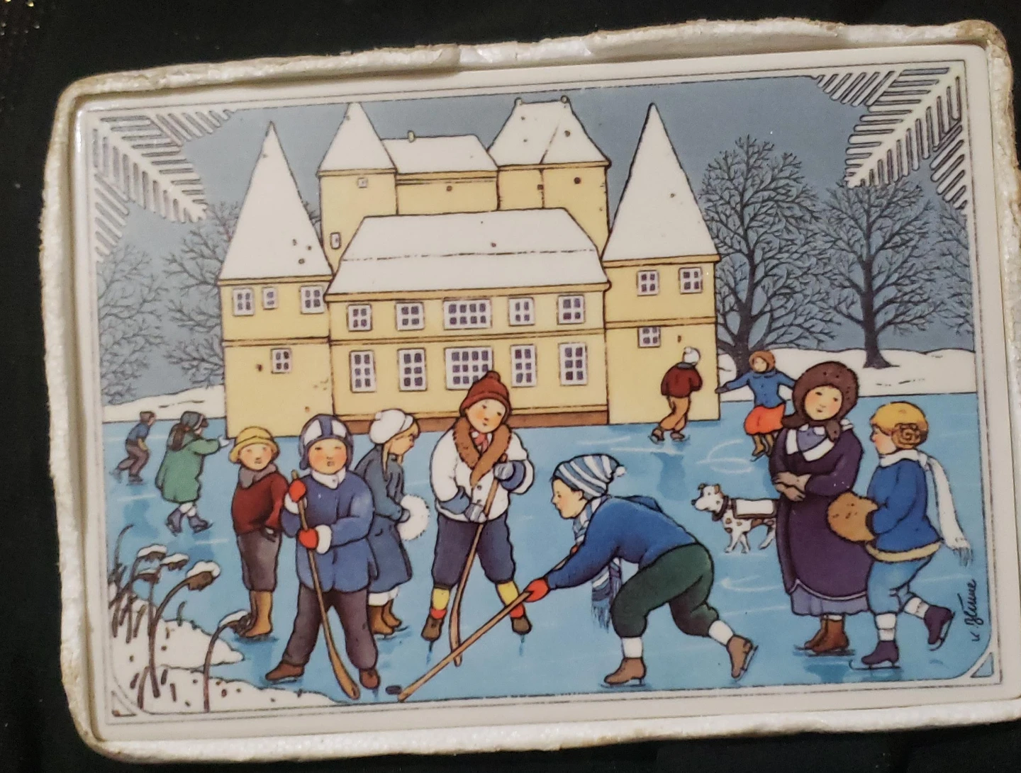 VilboCard Winter Scene Ceramic tile image indicator(1)