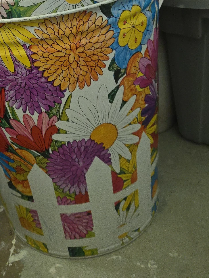 Floral Waste Basket