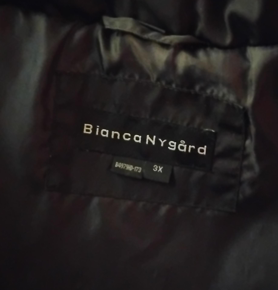Bianca Nygård Black Puffer Jacket - Size 3X