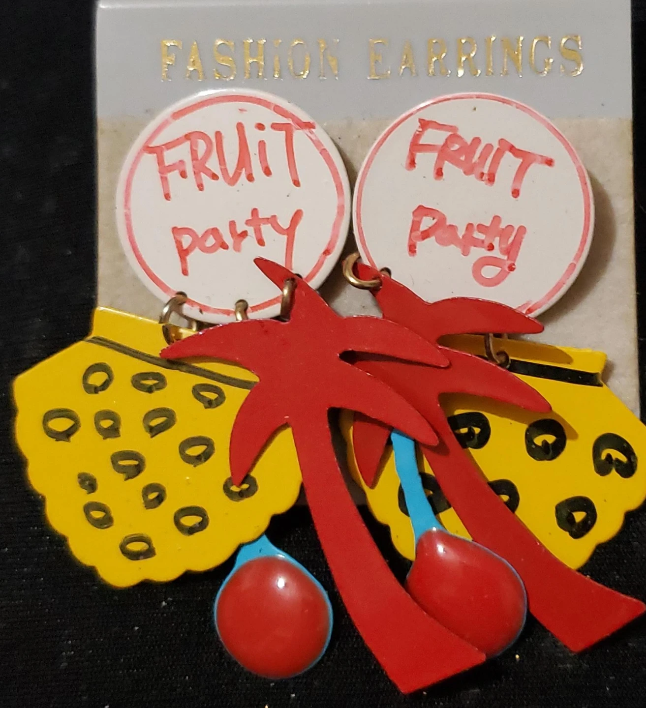 Vintage Fashion Earrings - Fruit Party image indicator(1)