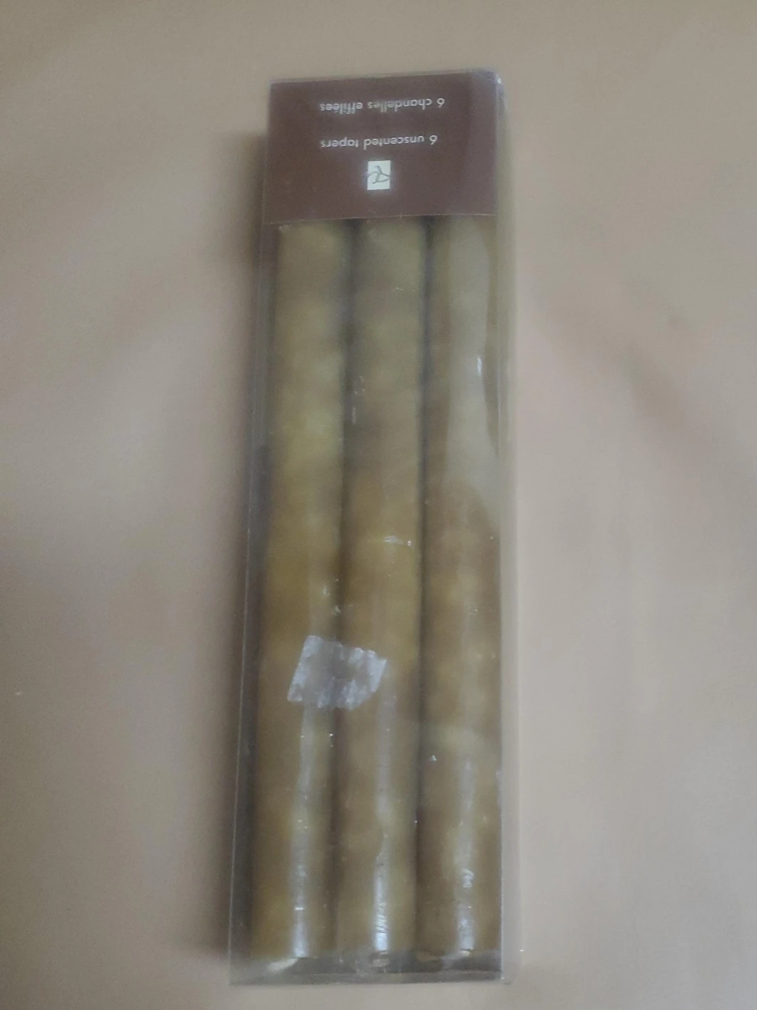 6 Unscented Tapers Candles - New in Package thumbnail