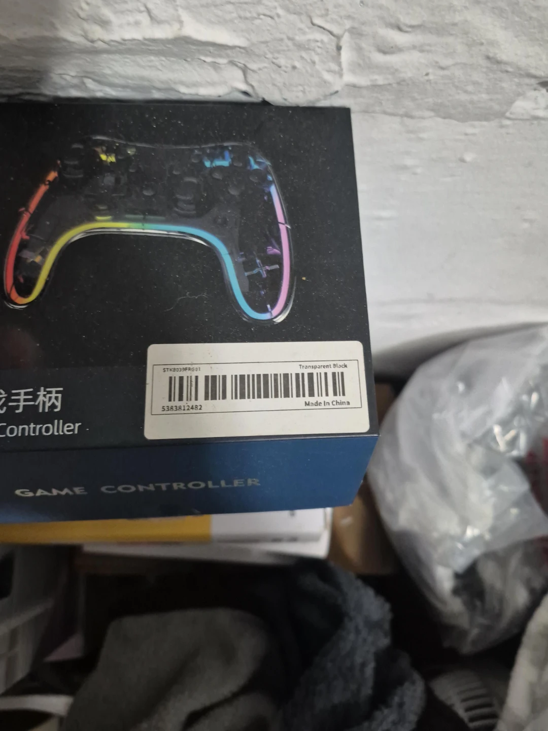 Transparent Black Game Controller
